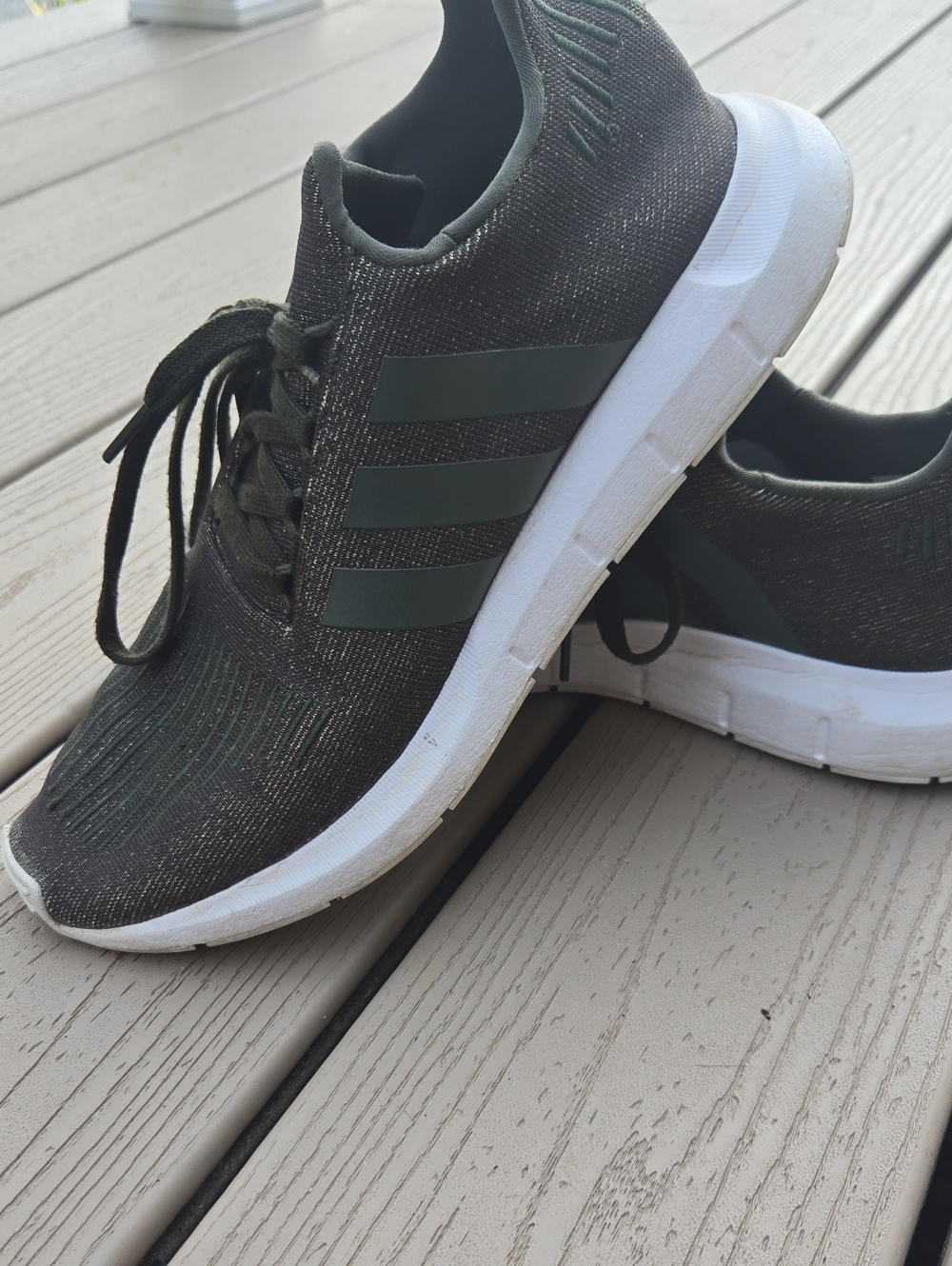 Adidas Olive Green Knit Sneakers